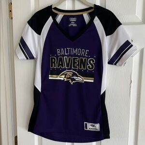Majestic Purple and Black Baltimore Ravens Women's Top Football Jersey Small